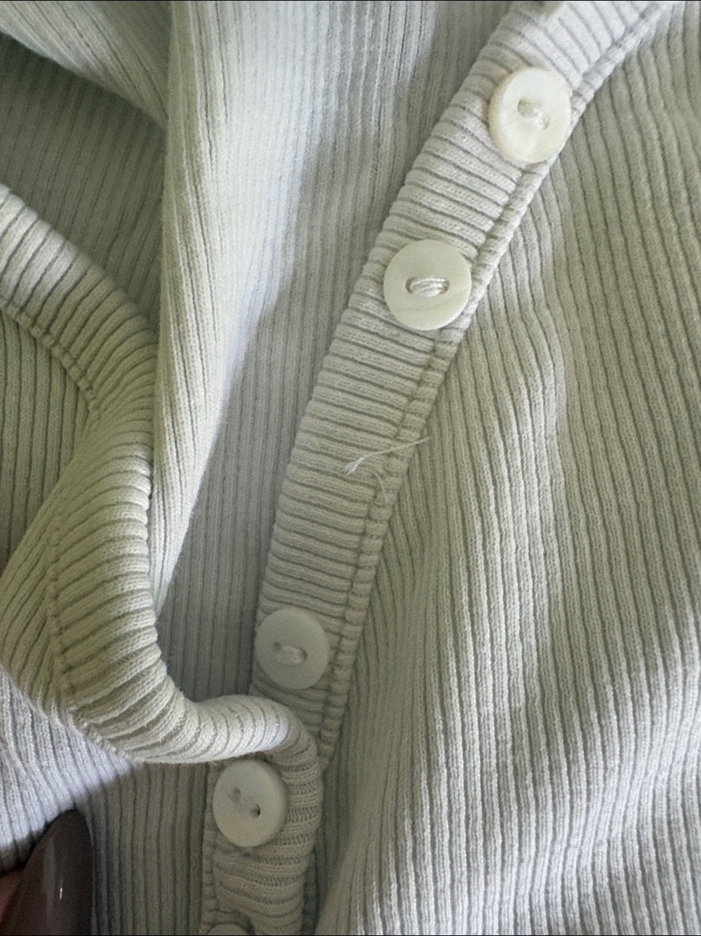 H&M White Ribbed Henley-Style Tank - Picture 4 of 4